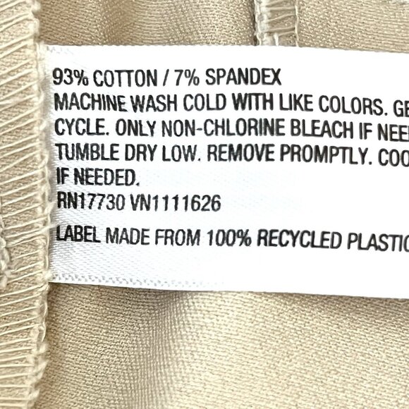 a new day Women Tan Pants Sz 2 Stretch Mid Rise Boot Cut Zip Side Elastic Waist - Picture 8 of 12